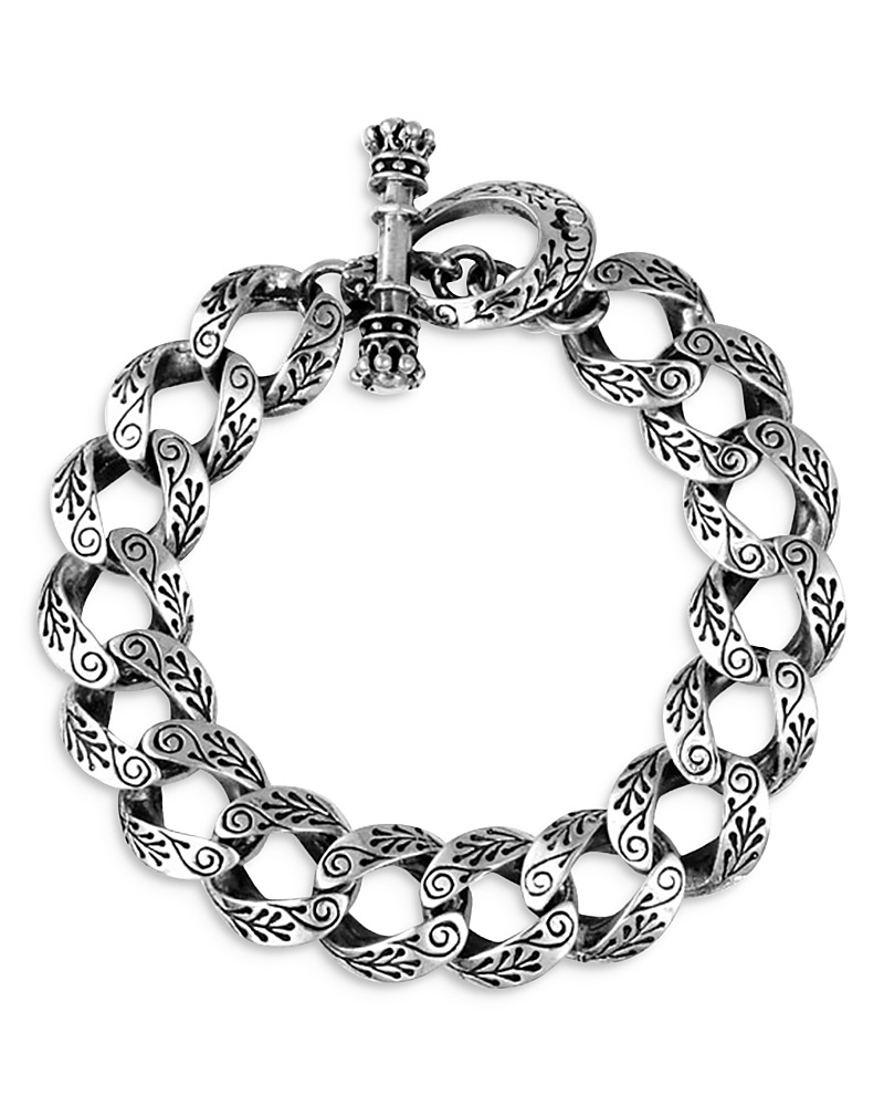 King Baby Studio King Baby Studio Sterling Silver Small Carved Link Bracelet
