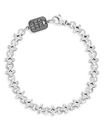 King Baby Studio King Baby Studio Sterling Silver Small Diamond Link Bracelet