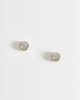 Kingsley Ryan Kingsley Rayn 4mm gemset round stud earrings in 14ct gold plated - 1