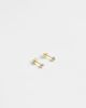 Kingsley Ryan Kingsley Rayn 4mm gemset round stud earrings in 14ct gold plated - 2