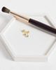 Kingsley Ryan Kingsley Rayn 4mm gemset round stud earrings in 14ct gold plated - 3