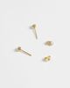 Kingsley Ryan Kingsley Rayn 4mm gemset round stud earrings in 14ct gold plated - 4