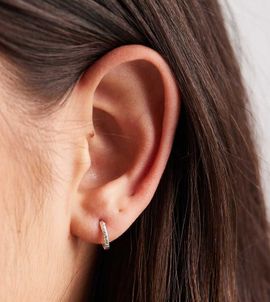 Kingsley Ryan Kingsley Ryan 10mm ridged hoop earrings in silver
