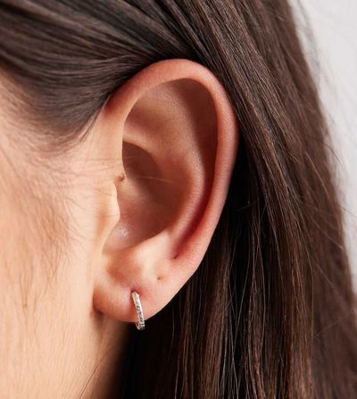 Kingsley Ryan Kingsley Ryan 10mm ridged hoop earrings in silver