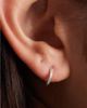 Kingsley Ryan Kingsley Ryan 10mm ridged hoop earrings in silver - 2