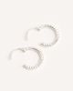 Kingsley Ryan Kingsley Ryan 10mm ridged hoop earrings in silver - 3