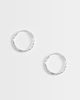 Kingsley Ryan Kingsley Ryan 12mm diamond cut hoop earrings in sterling silver - 1