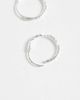 Kingsley Ryan Kingsley Ryan 12mm diamond cut hoop earrings in sterling silver - 3