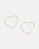 Kingsley Ryan Kingsley Ryan 16mm heart hoops in sterling silver - 2