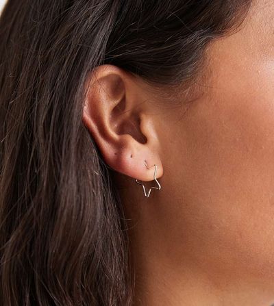 Kingsley Ryan Kingsley Ryan 16mm star hoops in sterling silver