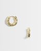 Kingsley Ryan Kingsley Ryan 18.5mm molten chunky hoop earrings in 14kt gold-plated brass - 1