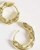 Kingsley Ryan Kingsley Ryan 18.5mm molten chunky hoop earrings in 14kt gold-plated brass - 3