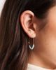 Kingsley Ryan Kingsley Ryan 30mm gem stone hoop earrings in turquoise blue - 1