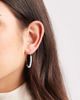 Kingsley Ryan Kingsley Ryan 30mm gem stone hoop earrings in turquoise blue - 2