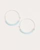 Kingsley Ryan Kingsley Ryan 30mm gem stone hoop earrings in turquoise blue - 3
