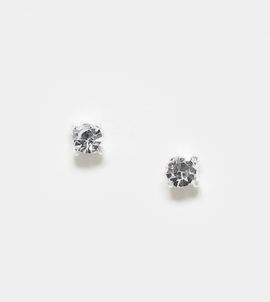 Kingsley Ryan Kingsley Ryan 3mm round gem stud earrings in sterling silver