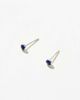 Kingsley Ryan Kingsley Ryan 3mm round lapis stud earrings in sterling silver - 2