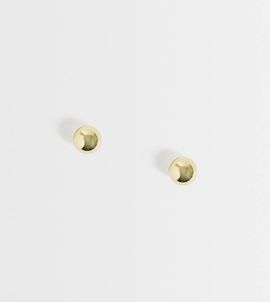 Kingsley Ryan Kingsley Ryan 4mm plain ball stud earrings in 14ct gold plated