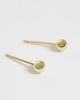 Kingsley Ryan Kingsley Ryan 4mm plain ball stud earrings in 14ct gold plated - 3