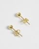 Kingsley Ryan Kingsley Ryan 4mm plain ball stud earrings in 14ct gold plated - 4