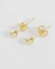 Kingsley Ryan Kingsley Ryan 4mm plain ball stud in 14kt gold plated brass - 3