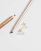 Kingsley Ryan Kingsley Ryan acrylic butter fly stud earrings in 14kt gold plated brass - 2