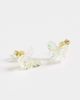 Kingsley Ryan Kingsley Ryan acrylic butter fly stud earrings in 14kt gold plated brass - 4