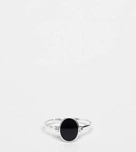 Kingsley Ryan Kingsley Ryan black oval ring in sterling silver