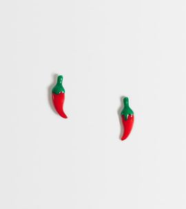 Kingsley Ryan Kingsley Ryan chili-pepper stud earrings in sterling silver