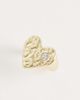 Kingsley Ryan Kingsley Ryan chunky gemset heart ring in 14ct gold plated - 2