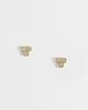 Kingsley Ryan Kingsley Ryan clear gem set cluster stud earrings in 14ct gold plated - 1