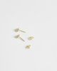 Kingsley Ryan Kingsley Ryan clear gem set cluster stud earrings in 14ct gold plated - 2