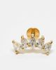 Kingsley Ryan Kingsley Ryan crystal curved labret piercing earring in gold plate - 1