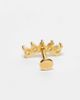 Kingsley Ryan Kingsley Ryan crystal curved labret piercing earring in gold plate - 2
