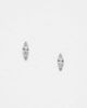Kingsley Ryan Kingsley Ryan cz petal stud earrings in sterling silver - 1