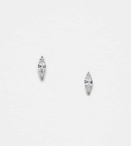 Kingsley Ryan Kingsley Ryan cz petal stud earrings in sterling silver