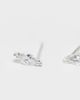 Kingsley Ryan Kingsley Ryan cz petal stud earrings in sterling silver - 2