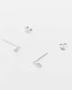 Kingsley Ryan Kingsley Ryan cz petal stud earrings in sterling silver - 3