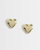 Kingsley Ryan Kingsley Ryan domed heart stud in 14kt gold plated brass - 1