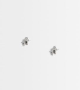 Kingsley Ryan Kingsley Ryan double cross stud earrings in sterling silver