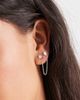 Kingsley Ryan Kingsley Ryan double gem and chain single earring in sterling silver - 3