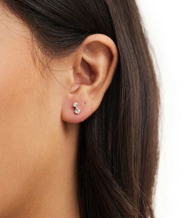 Kingsley Ryan Kingsley Ryan double gem stud earrings in sterling silver