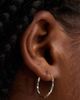 Kingsley Ryan Kingsley Ryan embossed 16mm hoop earrings in sterling silver - 1