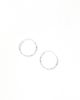 Kingsley Ryan Kingsley Ryan embossed 16mm hoop earrings in sterling silver - 4