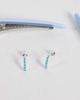 Kingsley Ryan Kingsley Ryan faux turquoise half hoop earrings in sterling silver - 2