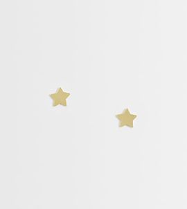 Kingsley Ryan Kingsley Ryan flat star stud earrings in gold-plated silver