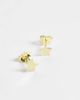 Kingsley Ryan Kingsley Ryan flat star stud earrings in gold-plated silver - 3