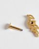 Kingsley Ryan Kingsley Ryan gemset petals labret in gold plated steel-Silver - 2