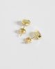 Kingsley Ryan Kingsley Ryan gemset rectangle stud in 14kt gold plated brass - 2