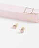 Kingsley Ryan Kingsley Ryan gemset rectangle stud in 14kt gold plated brass - 4
